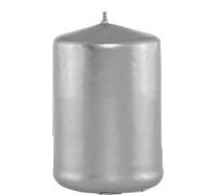 Chaks 80291-80, Grande bougie cylindrique 10 cm, métal Argent