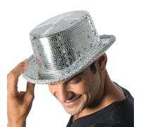 Chaks - Chapeau haut-de-forme, chapeau à paillettes boule à facettes