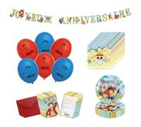 Chaks - Kit déco anniversaire One Piece pour enfant, décoration de fête
