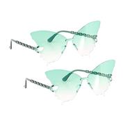Chaks - Lot de 2 lunettes papillon pour femme avec verres colorés