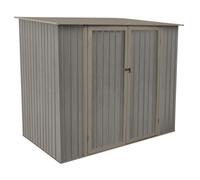 Abri de jardin métal aspect bois vieilli 75 - 3,31 m²- Chalet et Jardin