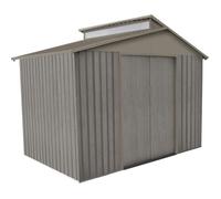 Abri de jardin métal aspect bois vieilli + puit lumière 9363 - 5,44 m² - Chalet et Jardin bois G