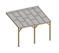CHALET & JARDIN Pergola bois avec toit 3x3 7m