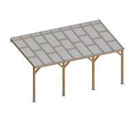 CHALET & JARDIN Pergola bois avec toit 3x5,5m