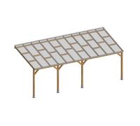 CHALET & JARDIN Pergola bois avec toit 3x6,8m