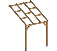 CHALET & JARDIN Pergola bois sans toit 3x2m