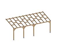 CHALET & JARDIN Pergola bois sans toit 3x6,8m