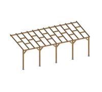 CHALET & JARDIN Pergola bois sans toit 3x7,4m