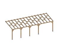 CHALET & JARDIN Pergola bois sans toit 3x8 6m