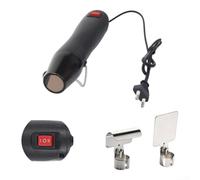 Chaleur Métal Plastique Compact 162mm Chaleur Métal Plastique(Black) | 350W moteur puissant, chauffe rapide, interrupteur niveau, pour idéal soudure, retrait peinture