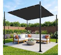 Chaleur Net Ombrage pour Tonnelle 3.3 x 10 m UV Protection avec Oeillets Tissu Polyester Multi Couleur et Taille Toile Imperméable pour Terrasses Balcons et Jardins, Noir