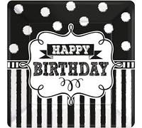 Chalkboard Birthday Square Paper Plates 18cm /8