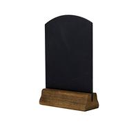 Chalkboards UK - Tableau Noir avec Socle Rustique en Bois Marron - pour Table - 23 x 15 x 4 cm