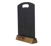 Chalkboards UK Tableau noir de table portable avec socle, bois, noir, 31 x 21 x 4 cm