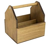 Chalkboards UK WC981 Support à Condiments pour Bar et Dessus de Table, chêne Marron, 18,5 x 15,5 x 20 cm