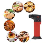 Chalumeau Cuisine Pâtisserie Rechargeable Rouge pour Crème Brûlée, Flambage, Caramélisation, Brûleur Professionnel