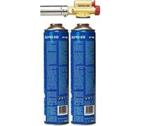 Chalumeau Easyfire Piezo Allumage Piezo, Filetage Eu 7/16, 2 Réservoirs - Super Ego