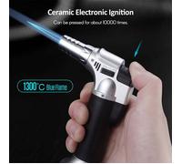 Chalumeau Gaz Butane Rechargeable - WELLTIN - Briquet Micro Brûleur 1300°C Sécurité - Cuisine Soudure Brasure