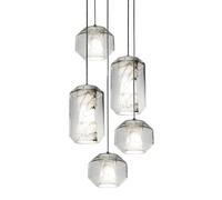 Chamber Light Suspension 5 Pcs Marbre/Cristal de Carrare