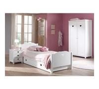 Chambre 90x200cm + Chevet + Armoire 2 Portes - MILADY -