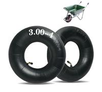 Chambre à air Remorque,Chambres à air 3.00-4 Caoutchouc Noir pour Chariot à Main,avec Valve Courbée Chambres à air de Roue Brouette,pour Les brouettes,Les tondeuses,Les camions à Main(2PCS)