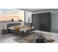 Chambre à coucher complète adulte ( lit adulte 160 x 200 cm + chevet+ commode de rangement + Armoire ) - -