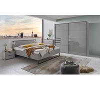 Chambre à coucher complète adulte ( lit adulte 160 x 200 cm + chevet+ commode de rangement + Armoire ) - -