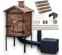 Chambre à fumer en bois, dimensions 50x50x80 cm. Four à fumer imprégné. Armoire à fumer. Barbecue en bois pour jardin. Chambre de combustion. Fumeur de jardin en bois avec porte