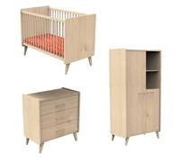 Chambre Arty : lit, commode, armoire + plan à langer