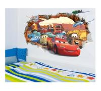 Chambre backdrop stickers Cars 3D Poqiang enfants