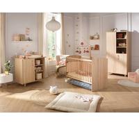 Trio complet de chambre de bébé - SAUTHON - Sam chêne doré - Lit bébé 120 x 60 cm, commode à langer et armoire