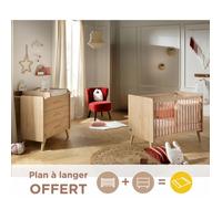 Chambre bébé complète, Lit bébé et Commode à langer - ARTY
