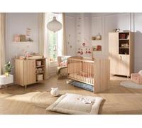 Chambre Bébé Complète Sauthon Sam Chene Doré, Lit Bébé 120 x 60 cm, Commode à Langer, Armoire