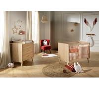 Chambre Bébé Duo Lit 120 x 60 cm, Commode 3 Tiroirs, Collection Arty, SAUTHON