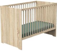Chambre Bébé Duo, Lit 120x60 cm, Commode à Langer 2 Tiroirs,Reproduction Chêne Doré, Montana Sauthon