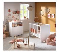 Chambre bébé duo: Lit 120x60 et commode à langer 2 portes - FIRST