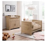 Chambre bébé Duo : Lit 70 x 140 cm + Commode à langer AHOI - Chêne - TREND TEAM