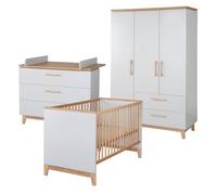 Chambre Bébé Évolutive Complète Au Style Scandinave Caro Gris Clair / Chêne Doré TU