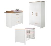Chambre Bébé Évolutive Complète Avec Soft-close Ava Blanc / Chêne Artisan TU