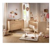 Chambre Bébé Évolutive, Lit 140x70 Évolutif Et Commode À Langer - My Love Marron TU