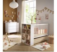 Chambre Bébé, Lit 120x60 Évolutif Et Commode À Langer 3 Tiroirs - Paloma Blanc TU