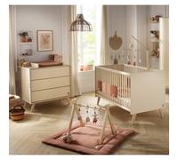 Chambre Bébé, Lit Évolutif Et Commode À Langer 3 Tiroirs - Melinee Beige TU