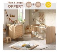 Chambre Bébé, Lit Évolutif Et Commode À Langer - Access Marron TU