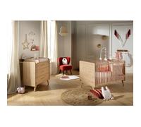 Chambre Bébé, Lit Bébé Évolutif Et Commode À Langer - Arty Marron TU