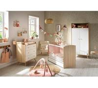Chambre Bébé Trio Access Sauthon, Lit 120 x 60 cm, Commode 3 Tiroirs, Armoire 2 Portes, Bois/Blanc