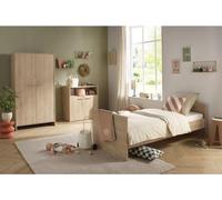 Chambre Bébé Trio Adele, Lit 120 x 60 cm, Commode 2 Portes, Armoire 2 Portes, Hêtre/Crème, Sauthon