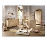 Chambre Bébé Trio Évolutive My Love, Lit 140x70 Évolutif Commode À Langer Xxl Et Armoire - Chêne Vintage - My Love Marron TU