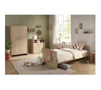 Chambre bébé trio - Lit 120 x 60 cm + Commode + Armoire 2 portes - Adele - Hêtre/crème - SAUTHON