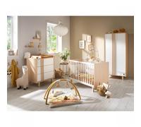 Chambre bébé trio lit 60x120cm (non transformable) + commode + armoire Nature
