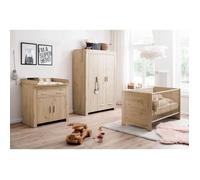 Trio chambre bébé : lit 70 x 140 cm + commode à langer + armoire AHOI - chêne - TREND TEAM